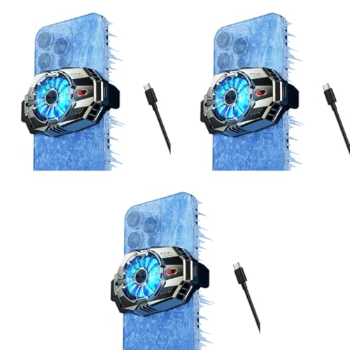 Verilux® Phone Cooler for Gaming,Universal Moblie Cooler with Two Cooling Speeds,Mobile Phone Radiator Case for iPhone Android Smartphones from 4.5 to 7in Cell Gaming 3 PCS Verilux® Phone Cooler for Gaming,Universal Moblie Cooler with Two Cooling Speeds,Mobile Phone Radiator Case for iPhone Android Smartphones from 4.5 to 7in Cell Gaming 3 PCS